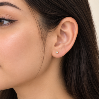Push-In CZ Labret Stud