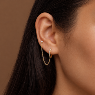 Link gold hoops